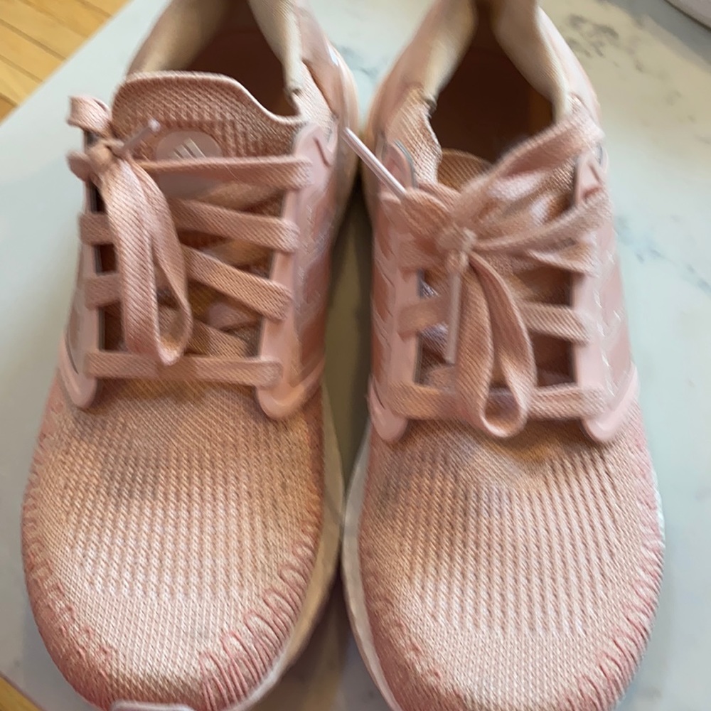 Adidas pink running sneakers